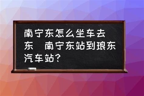 南宁东到琅东汽车站几个站