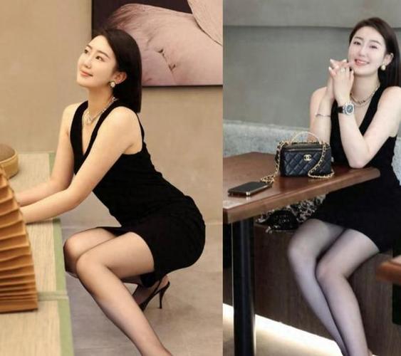 刘晓庆的时尚风采穿短西装小黑裙长筒靴亮相